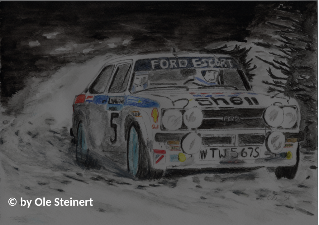Motorsport-Gemälde Ole Steinert heißt Sie herzlich willkommen!
Ford Escort RS 1800
Björn Waldegard/Hans Thorszelius